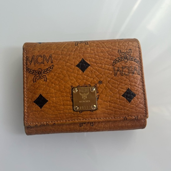 MCM VINTAGE COGNAC VISETOS SMALL TRIFOLD WALLET - Picture 16 of 16